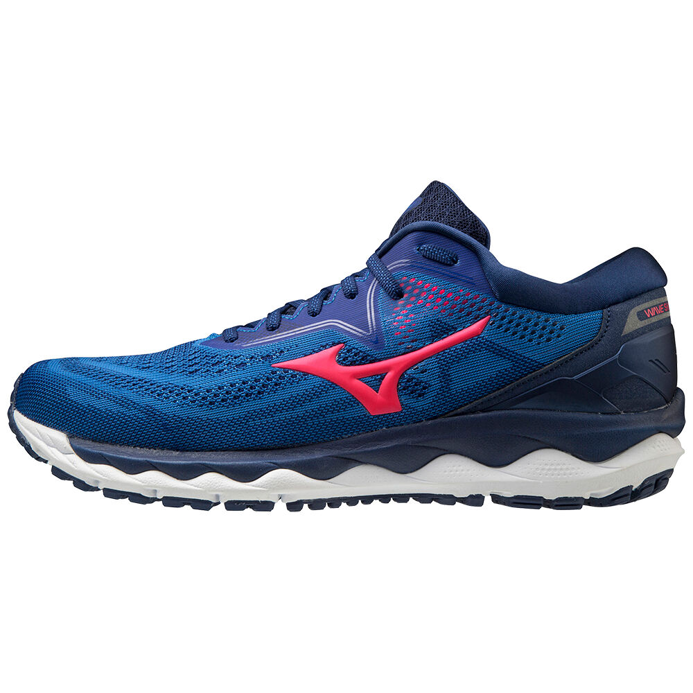 Zapatillas Running Mizuno Wave Sky 4 Hombre Azules/Rosas España SXRJ-36842